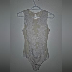 Elegant White Lace Bodysuit